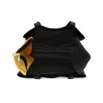 Black PU Structured Shoulder Bag with Sling Bag, Pouch & Wallet