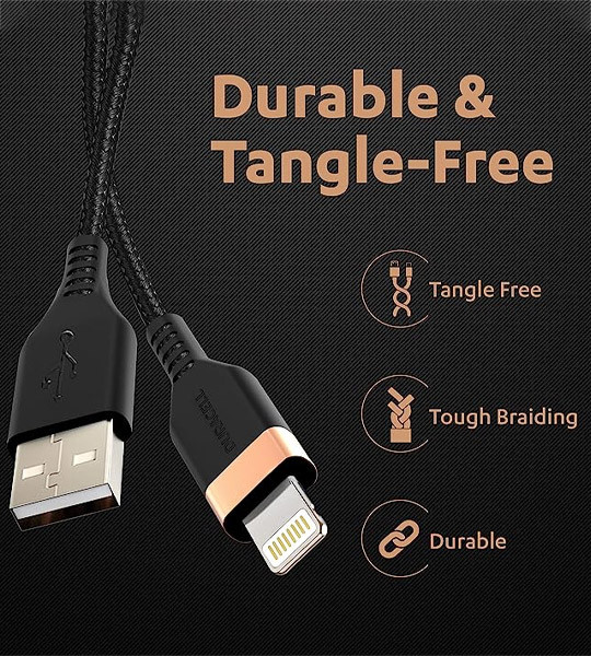 Duracell USB Lightning Apple Certified (Mfi) Braided Sync & Charge Cable