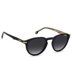 Men Grey Lens & Black Round Sunglasses with UV Protected Lens