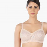 Lace Overlay T-shirt Non-Padded Non-Wired Bra