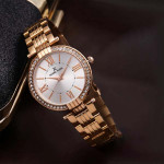 Premium Women Silver-Toned Dial Watch DK11138-2
