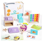 Montessori Learning Wooden Toys Box of 10 - Multicolour