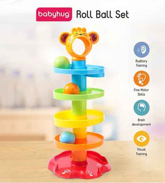 Roll Ball Tiger Shaped Set - Multicolour