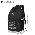 Sassie Adventure Series 25 litres Black School Bag | Casual Backpack for Boys & Girls, Kid's Backpack
