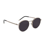 Unisex Black Lens & Silver-Toned Round Sunglasses with UV Protected Lens
