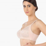 Lace Overlay T-shirt Non-Padded Non-Wired Bra