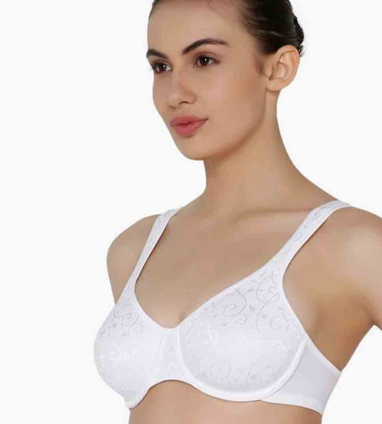 Embossed T-shirt Non-Padded Wired Bra