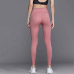 Women Pink Solid Dri-FIT One Mid-Rise Training Tights