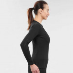 Women Black Solid Thermal Tops