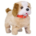Battery Operated Jumping Walking and Barking Puppy Soft Toy - Beige