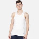 Men White Solid Innerwear Vests I661-001-P1