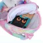FunBlast Unicorn Soft Fur Bag for Kids - School & Picnic Bag, Lightweight Travel School Mini Backpack for Girls & Kids, Birthday Gift for Girls, Retur