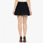 Black Flared Mini Skirt