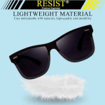 Unisex Black Lens & Black Wayfarer Sunglasses with Polarised and UV Protected Lens