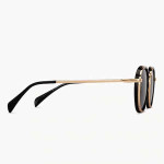 Unisex Grey Lens & Gold-Toned Round Sunglasses with Polarised and UV Protected Lens