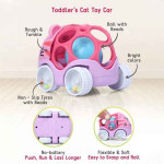 Free Wheel Car Cum Rattle Toy - Cat