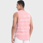 Men Pink Tie & Dye Oversized Vest