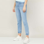 Women Lightly Faded Slim Fit Jogger Jeans