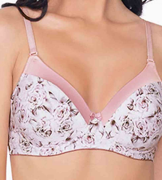 Solid T-shirt Padded Non-Wired Bra