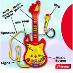 Music plastic Learning to Play Guitar Musical Toy Musical Button Guitar Toy