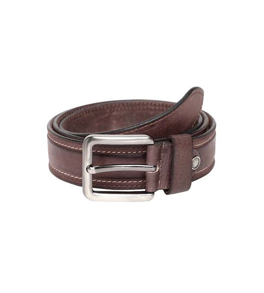 Men Brown Solid Leather Belt