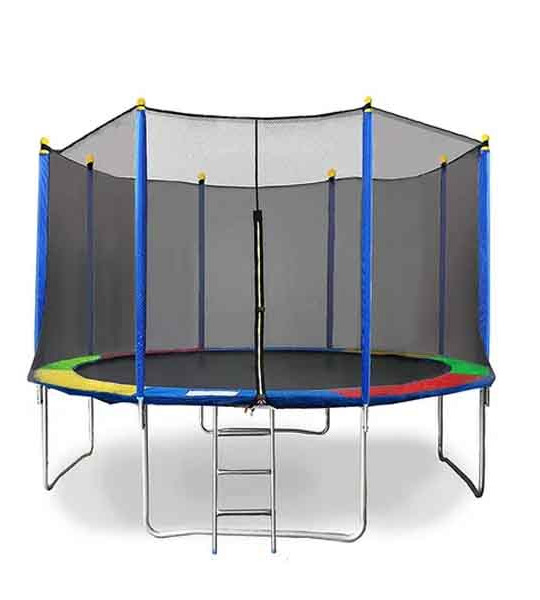 6 Feet Heavy Duty Jumping Mat Indoor Outdoor Trampoline With Enclosure Net & Spring Cover Padding For Kids