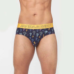 Men Pack of 2 Printed Cotton Basic Briefs