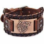 Viking Bracelet Wolf Fenrir - Vintage Nordic Scandinavian Talisman - Gothic Bracelet for Celtic Pagan