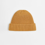 Men Yellow Rib Knit Hat