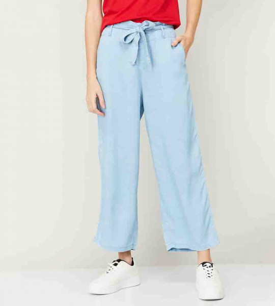 Women Solid Full-Length Culottes