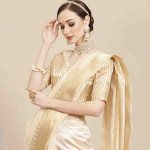 Off White & Golden Woven Design Saree