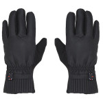 Black Solid Winter Gloves