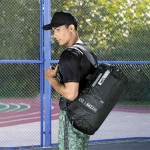 Unisex Black Solid Training Duffel Bag