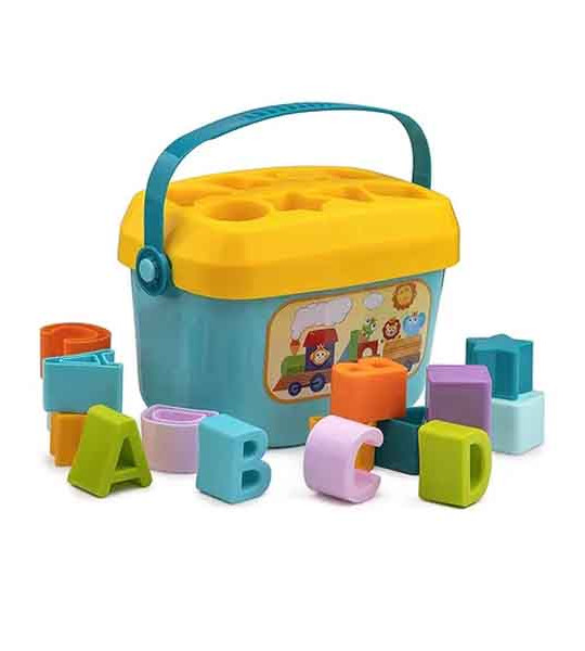 Shape Sorter Baby and Toddler Toy ABC and Shape Pieces Sorting Shape Game Developmental Toy for Children - Multicolour