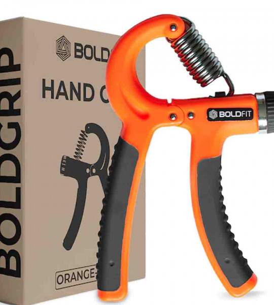 Orange & Black Solid Hand Grip Band