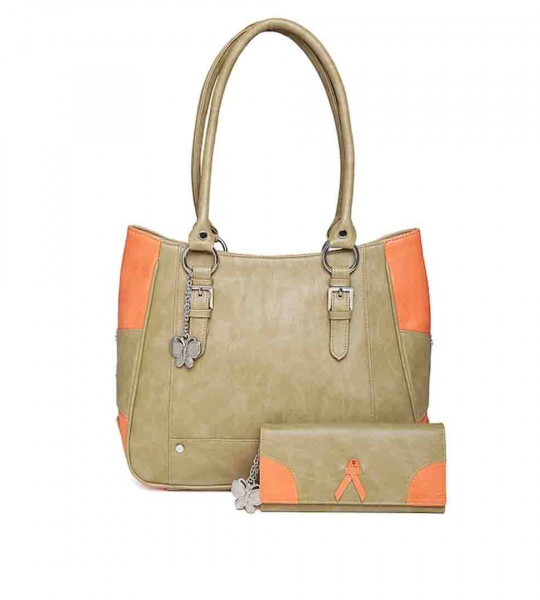 Olive Brown Shoulder Bag with Wallet