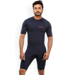 Men Navy Blue Solid Shorty Surfing and Kayaking Wetsuit