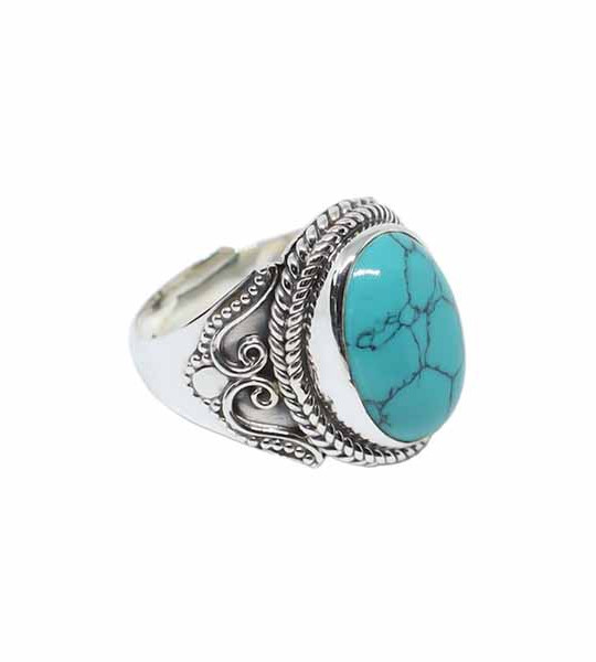 Turquoise Bar Ring - Size 6 and 9 - Gardens of the Sun | Ethical Jewelry
