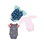 Pink & Blue Printed Pure Cotton Baby Apparel Gift Set