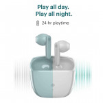 Buds VS202 Truly Wireless Earbuds with 24hrs playtime and HyperSync - Mint Green