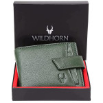 Men Black & Red Leather Two Fold Wallet