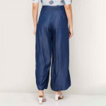 Women Solid Pleated Palazzo Pants