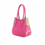 Pink & Beige Shoulder Bag with Wallet