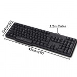 Zebronics Wired Keyboard and Mouse Combo with 104 Keys and a USB Mouse with 1200 DPI
