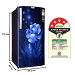Godrej 180 L 4 Star Direct Cool Single Door Refrigerator (RD EDGENEO 207D THF AQ BL, Aqua Blue, Turbo Cooling Technology, 2023 Model)