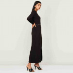 AND Women Solid V-Neck Maxi Dress