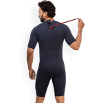 Men Navy Blue Solid Shorty Surfing and Kayaking Wetsuit