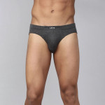Men Charcoal Grey Solid Pure Cotton Basic Briefs