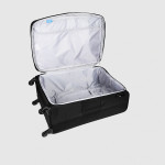 Unisex Black & White Striped Hard Suitcase Trolley Bag 96 L