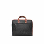 Unisex Black & Brown Textured Laptop Bag